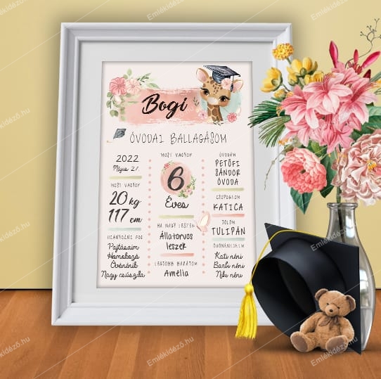 Ballagási emlék (ovis) – Watercolor – fiú/lány Ajándék Alkalmakra Ballagási emlék (ovis) – Watercolor – fiú/lány ballagás