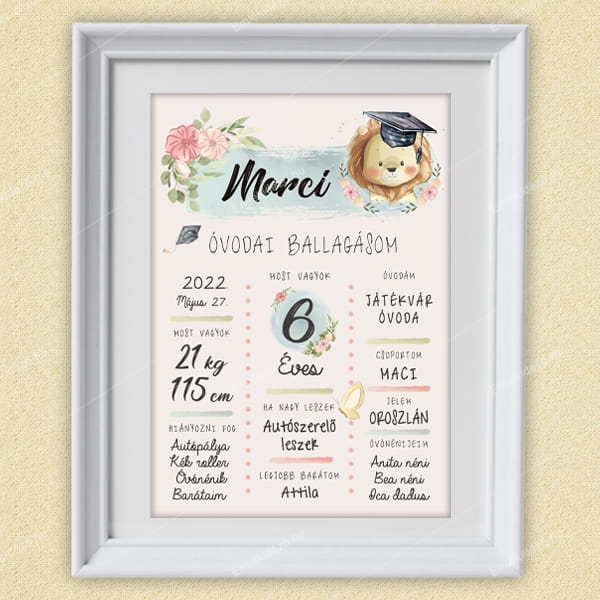 Ballagási emlék (ovis) – Watercolor – fiú/lány Ajándék Alkalmakra Ballagási emlék (ovis) – Watercolor – fiú/lány ballagás