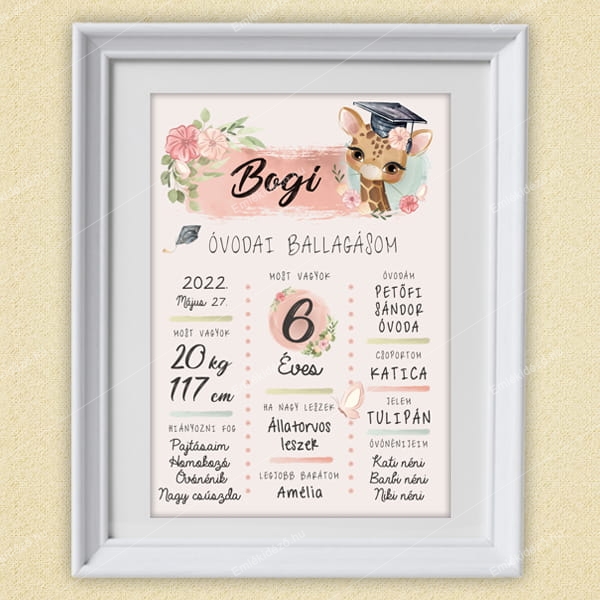 Ballagási emlék (ovis) – Watercolor – fiú/lány Ajándék Alkalmakra Ballagási emlék (ovis) – Watercolor – fiú/lány ballagás