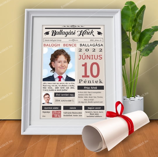 Újság – Iskolai ballagási emlék Ajándék Alkalmakra Újság – Iskolai ballagási emlék ballagás