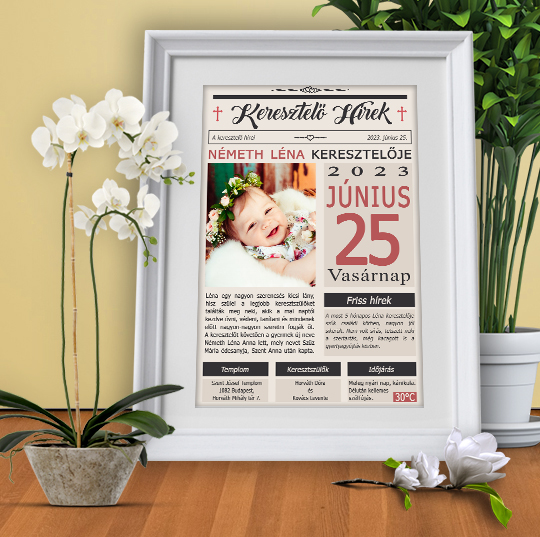 Újság – Keresztelő hírek Ajándék Alkalmakra Újság – Keresztelő hírek a legszebb ajándék